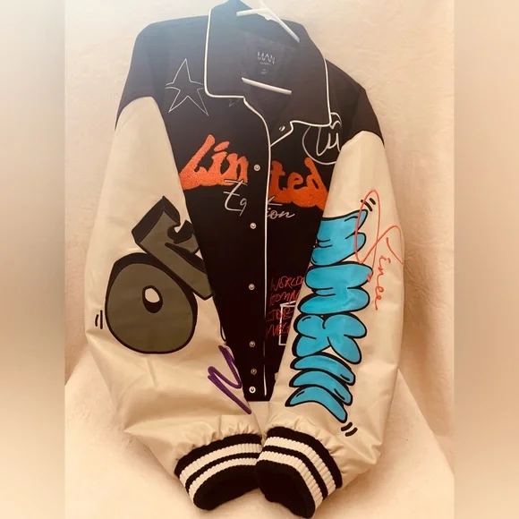 SOLD- Varsity Jacket - Graffiti Style - Picture 1 of 9